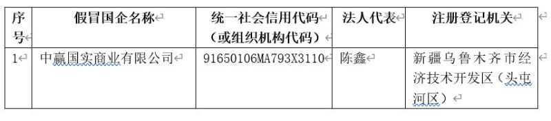 假冒國企